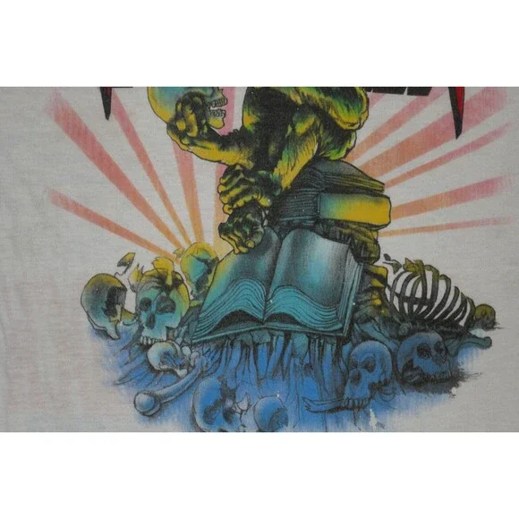 Van Halen 1988 Monsters of Rock Tour T Shirt RARE Ape Graphics DAMAGED